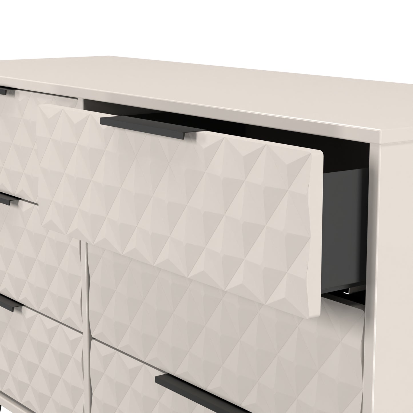 Harlequin Large Chest of Drawers Off-White 6 Drawers 115cm