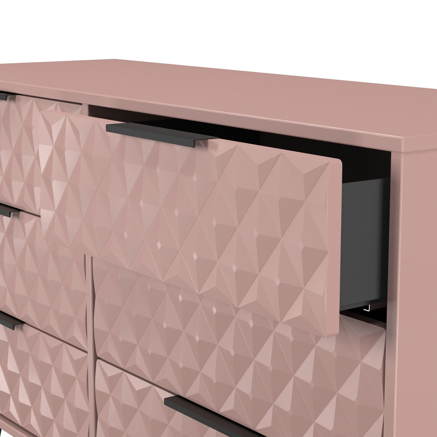 Harlequin Large Chest of Drawers Pink 6 Drawers 115cm