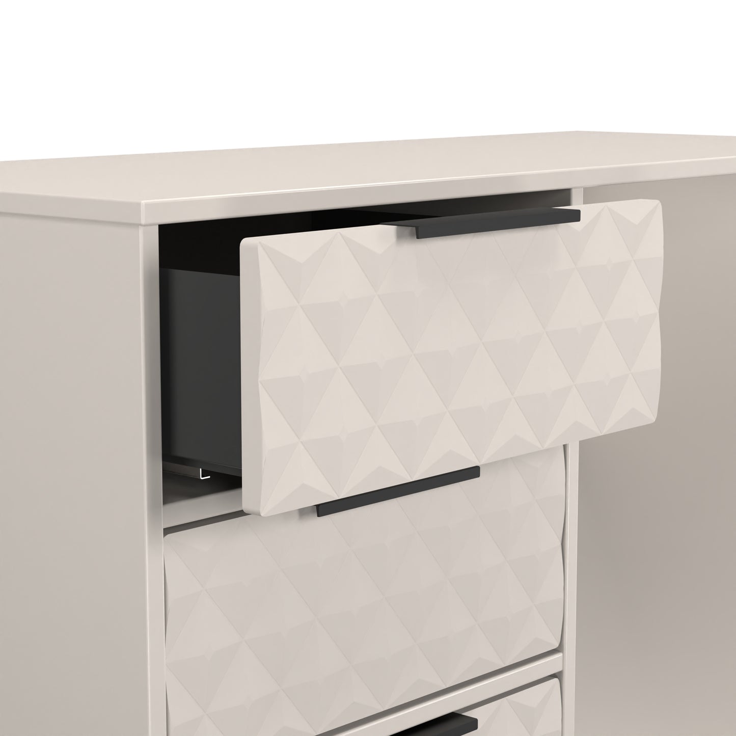 Harlequin Desk Off-White 4 Drawers 97cm