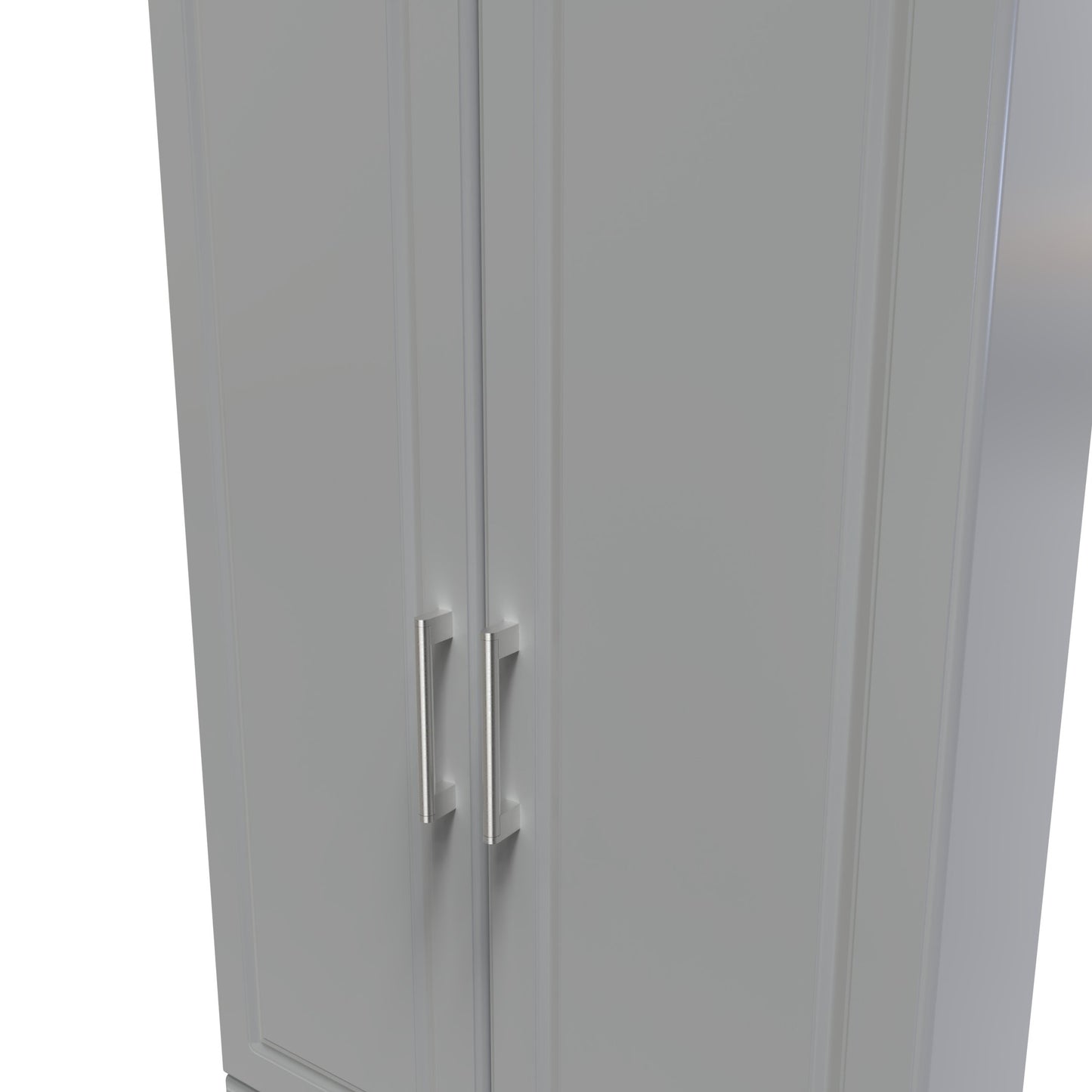 Kent Tall Wardrobe Grey & Oak 2 Doors 2 Drawers 182cm