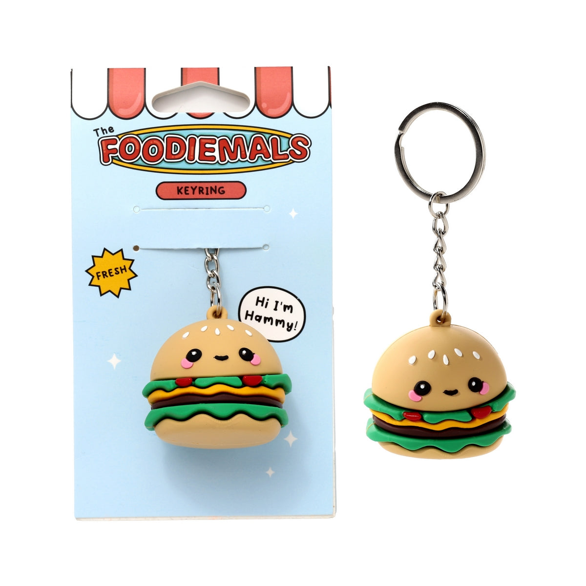 Foodiemals Hammy The Burger 3D Keyring