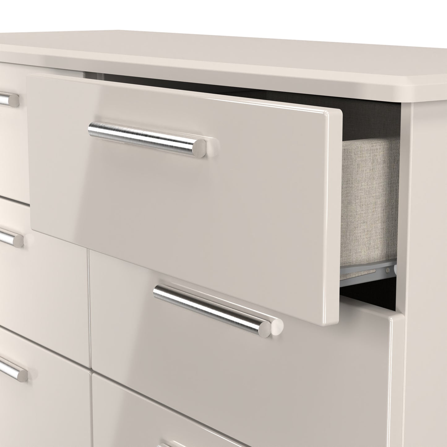 Knightsbridge Large Chest of Drawers Off-White 6 Drawers 112cm