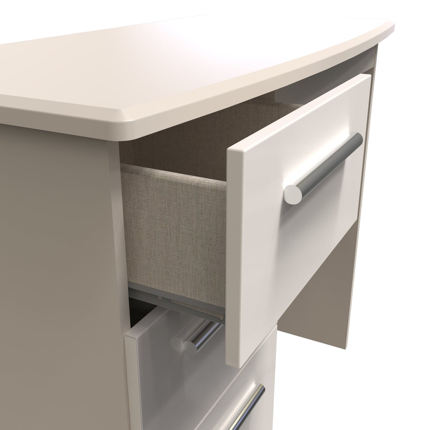 Knightsbridge Desk Off-White 3 Drawers 93cm