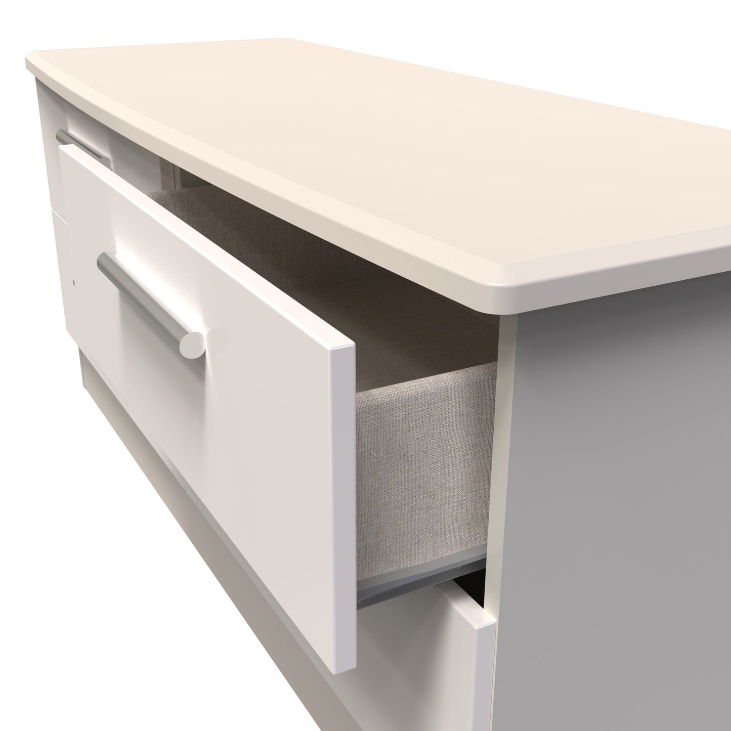 Knightsbridge Large Chest of Drawers Off-White 4 Drawers 112cm