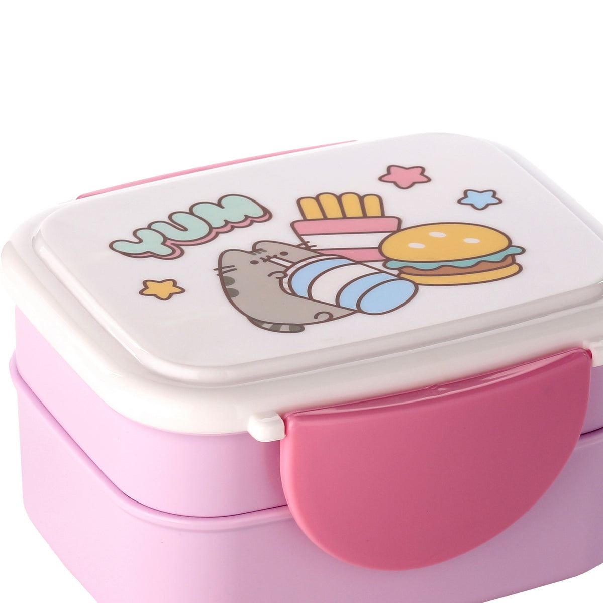 Pusheen The Cat Clip Lock Bento Lunch Box With Cutlery