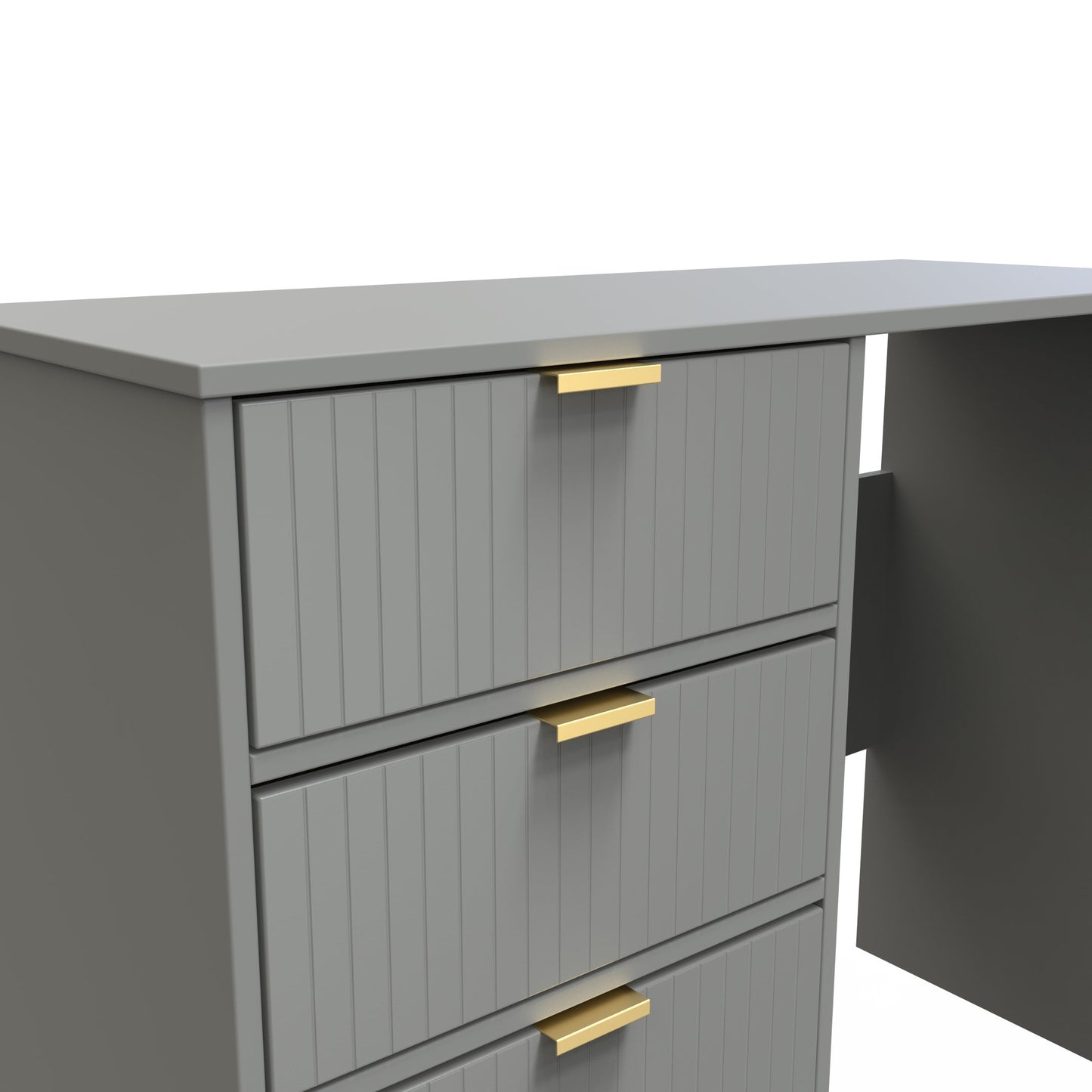 Linear Desk Grey 4 Drawers 97cm