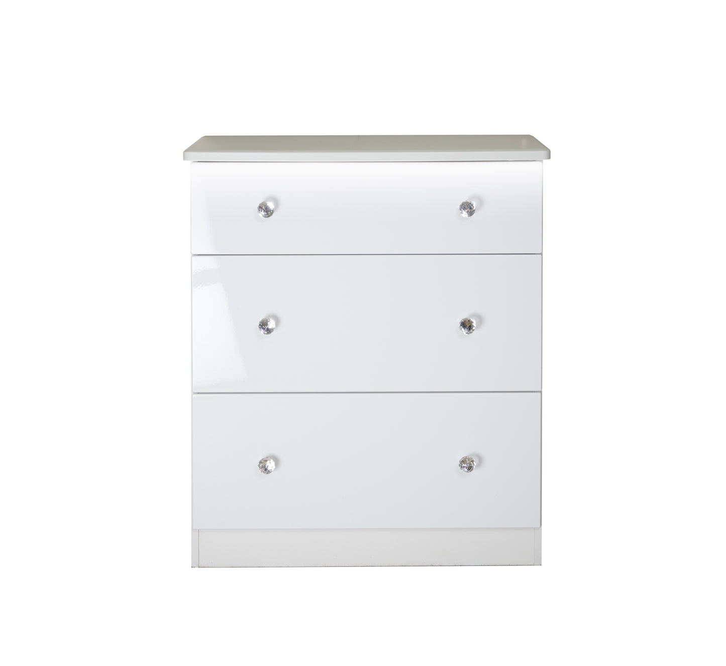 Lumiere Chest of Drawers
with LED lights White 3 Drawers 89cm