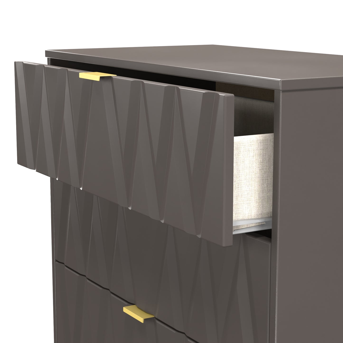 Las Vegas F Tall Chest of Drawers Dark Grey 4 Drawers 107cm