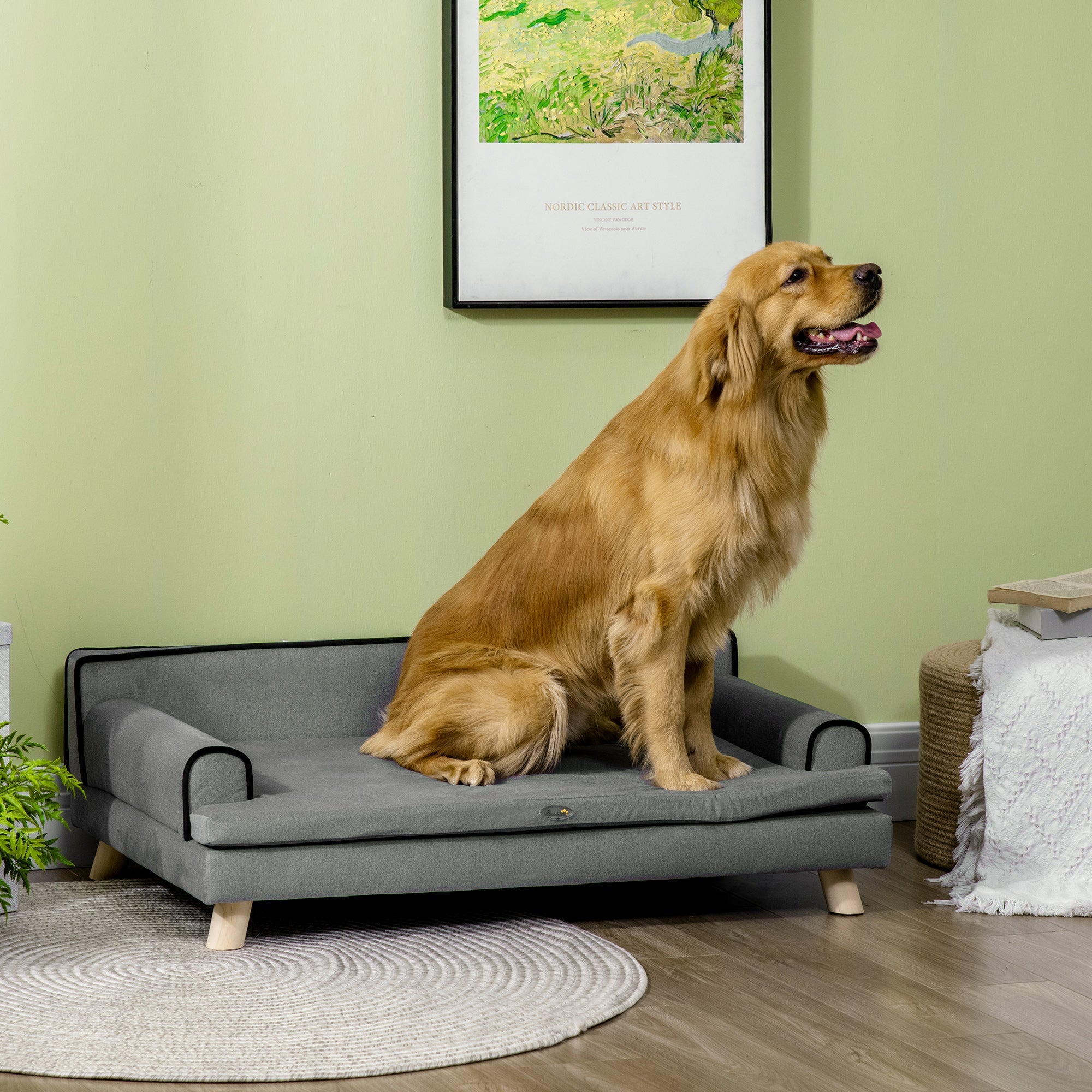 PawHut Dog Sofa with Legs Water-resistant Fabric only