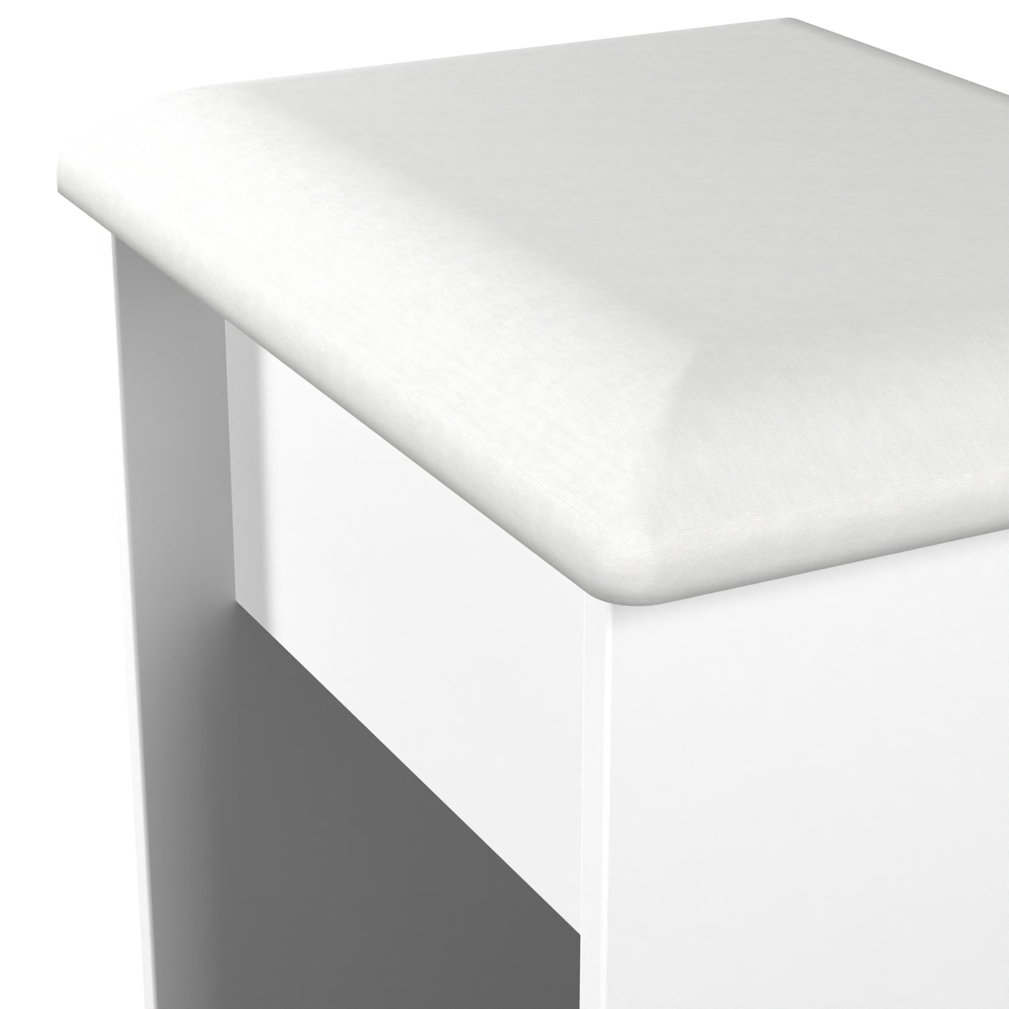 Milan Dressing Stool White 50cm