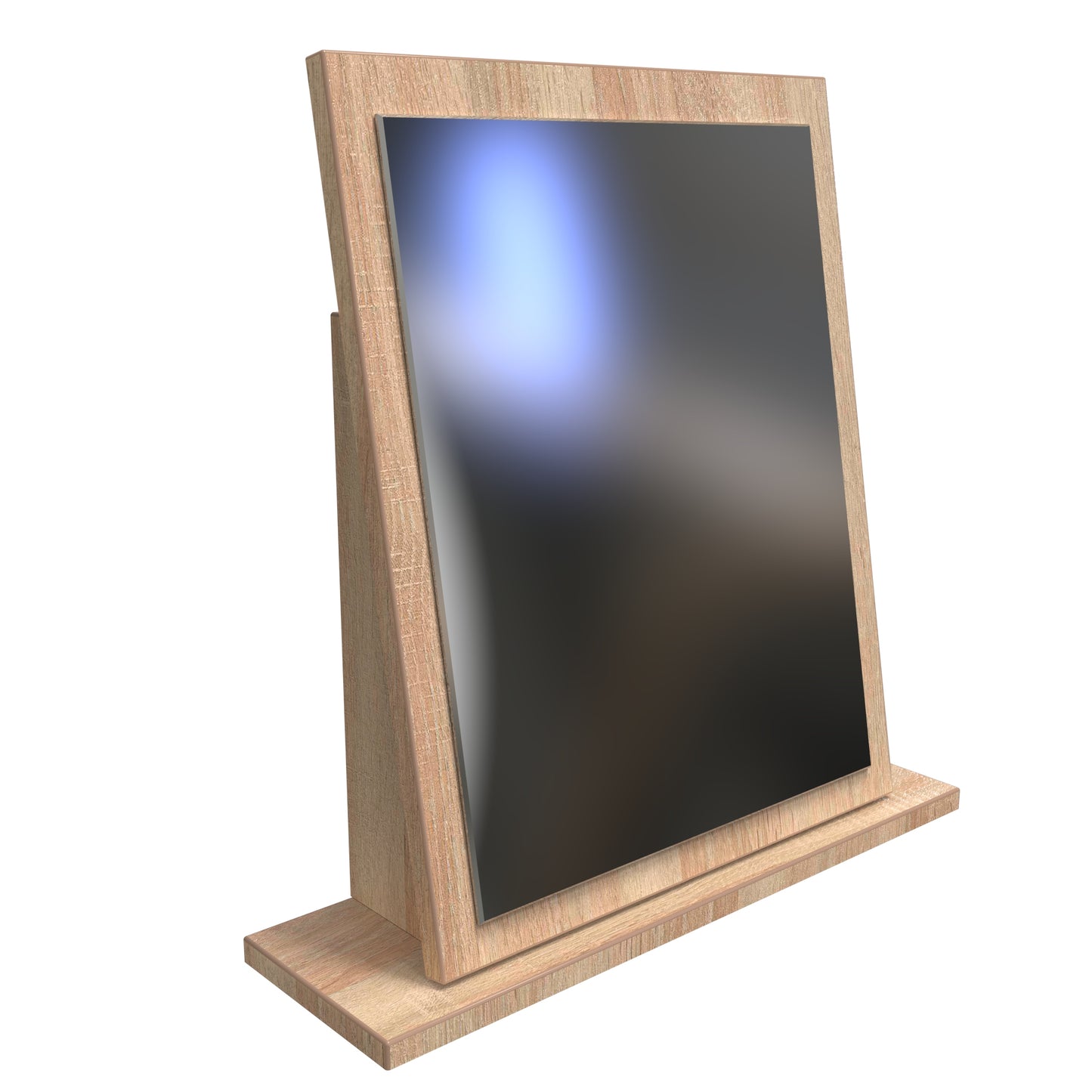 Monaco Mirror White & Oak 50cm