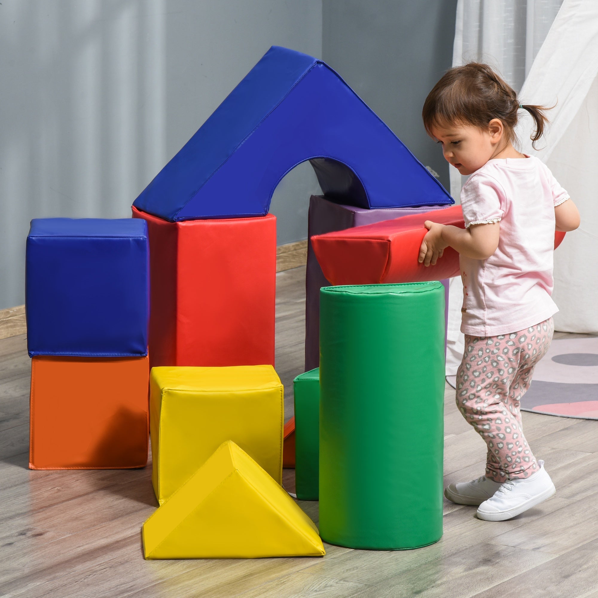 11 Piece Soft Play Blocks Toy Foam Building and Stacking Blocks
