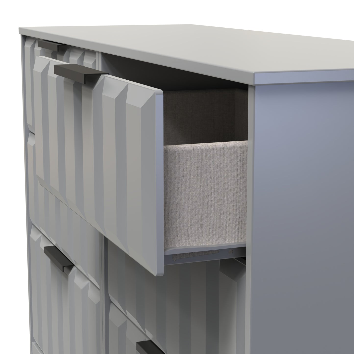 New York C Large Chest of Drawers Grey 6 Drawers 115cm