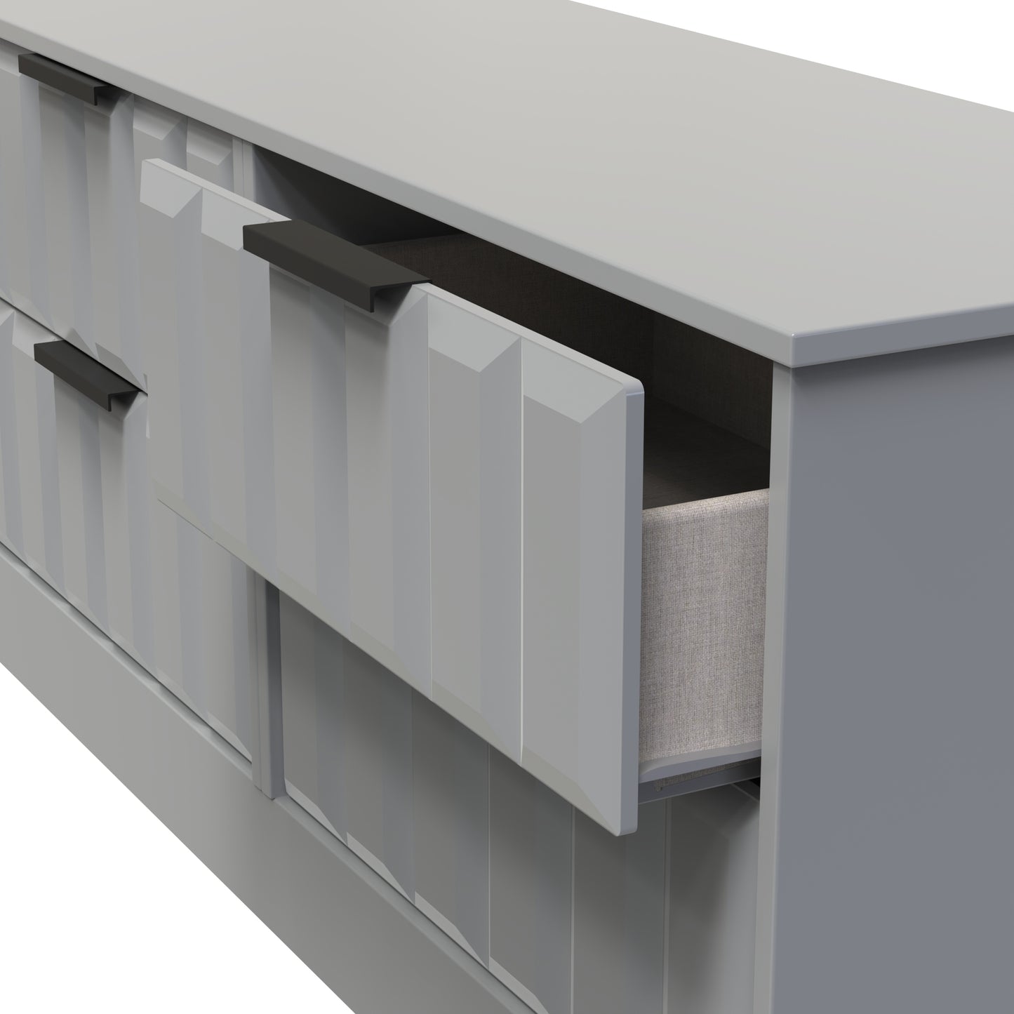 New York C Large Chest of Drawers Grey 4 Drawers 115cm