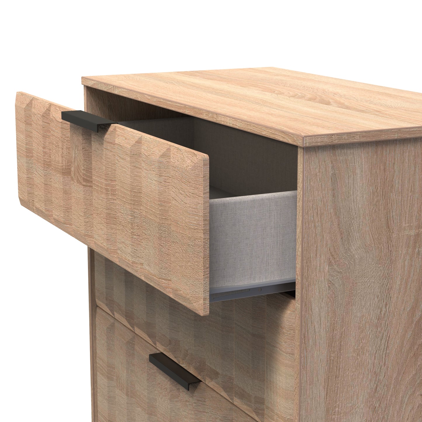 New York C Chest of Drawers Light Oak 3 Drawers 77cm