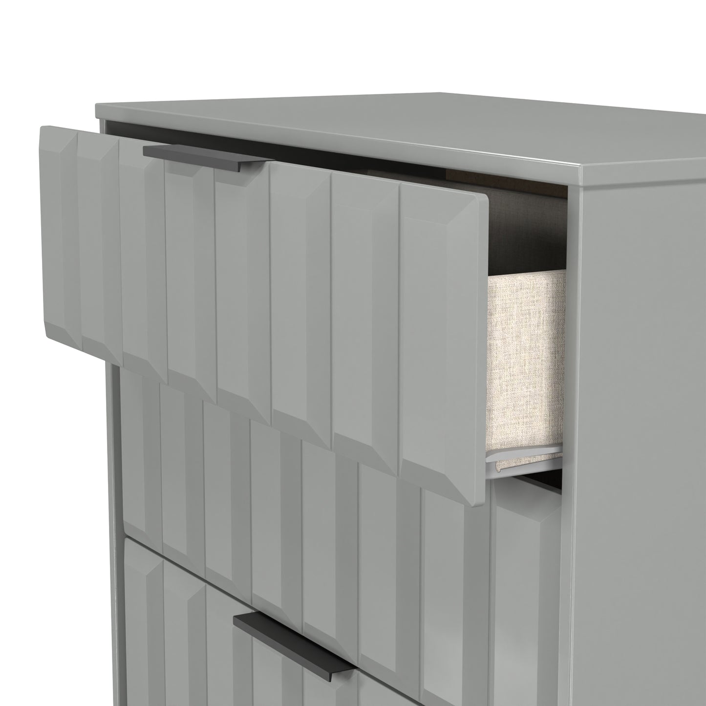 New York C Tall Chest of Drawers Grey 4 Drawers 77cm