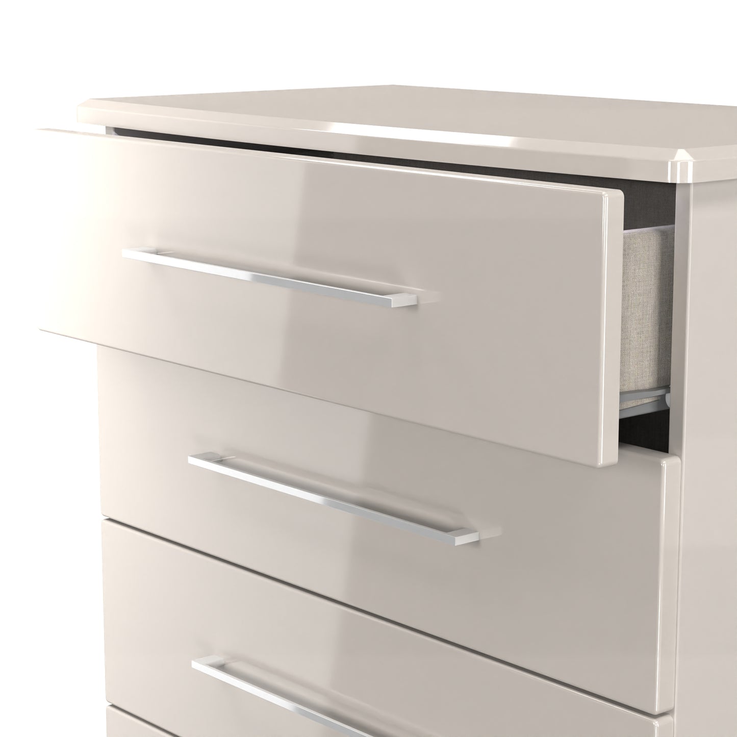 Paris Tall Chest of Drawers Off-white 5 Drawers 77cm