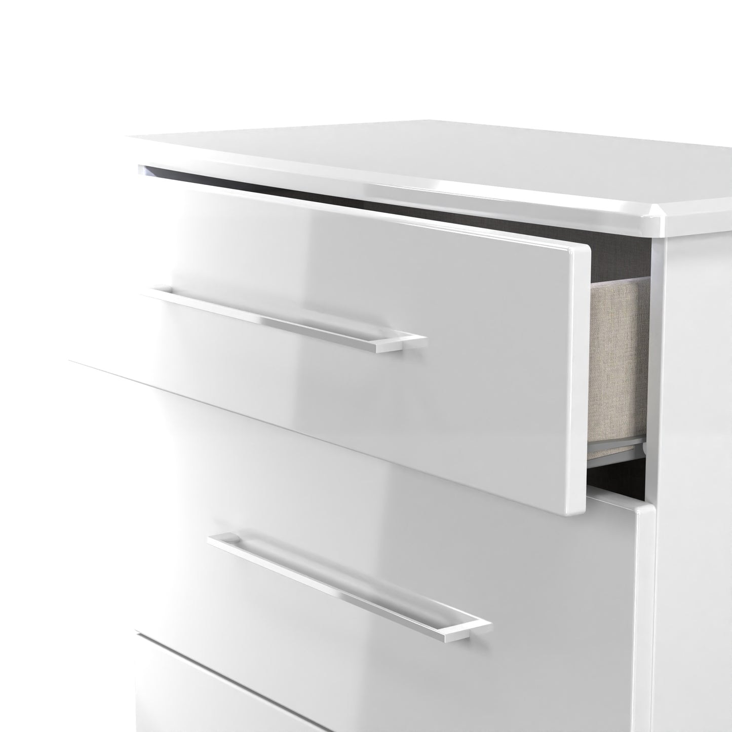Paris Chest of Drawers White 3 Drawers 77cm