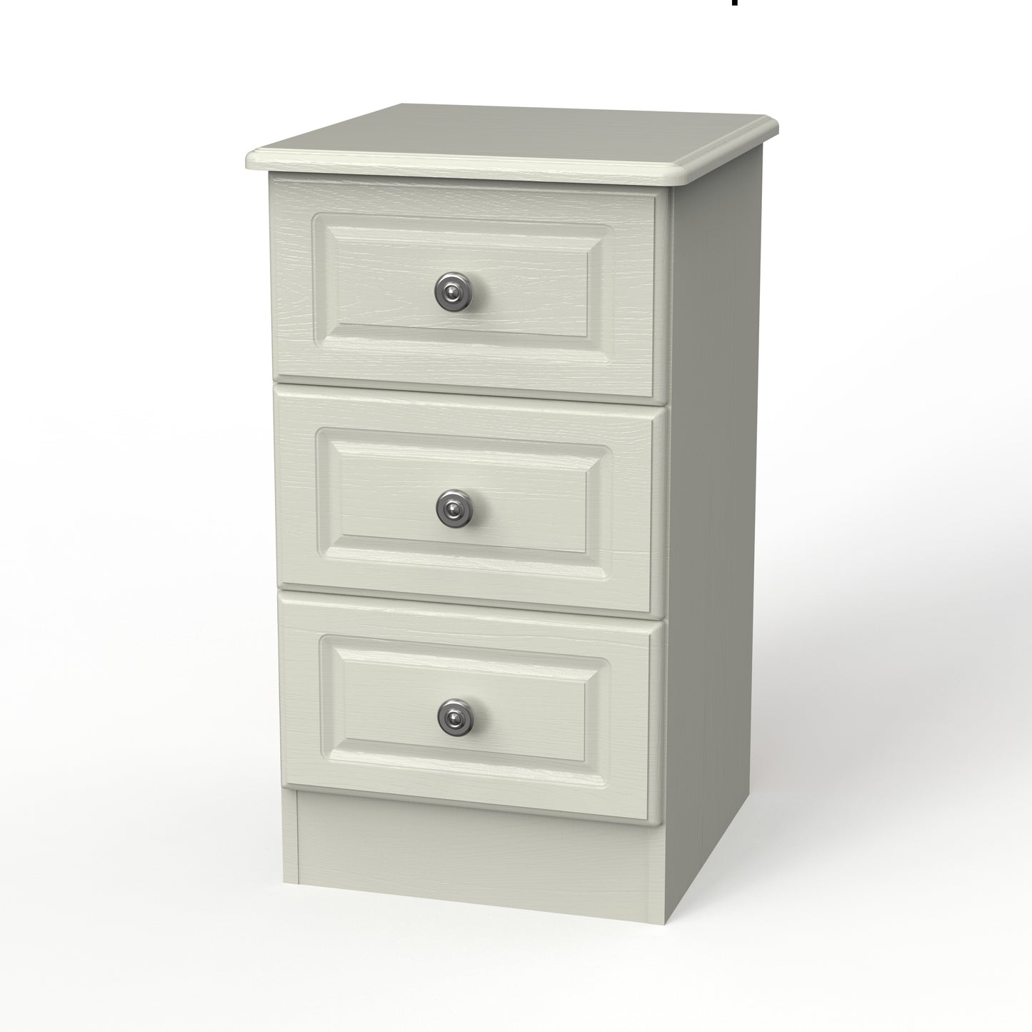 Pembroke Bedside Table Cream 3 Drawers 40cm