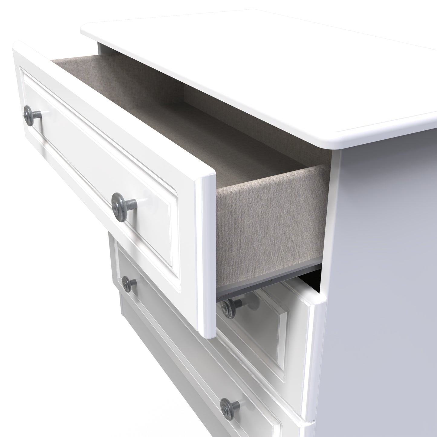 Pembroke Chest of Drawers White 3 Drawers 77cm