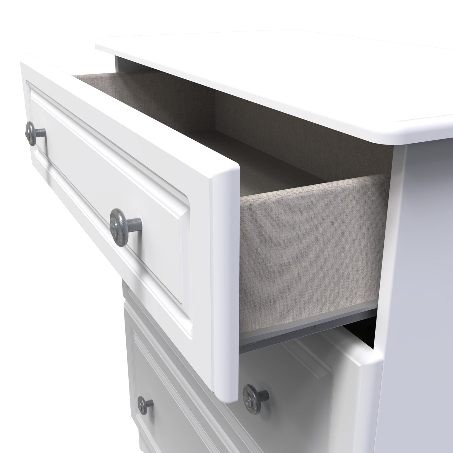 Pembroke Chest of Drawers White 3 Drawers 40cm