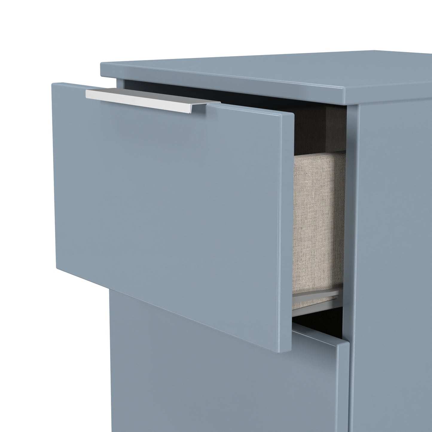 Plymouth Bedside Table Light Blue 3 Drawers 37cm