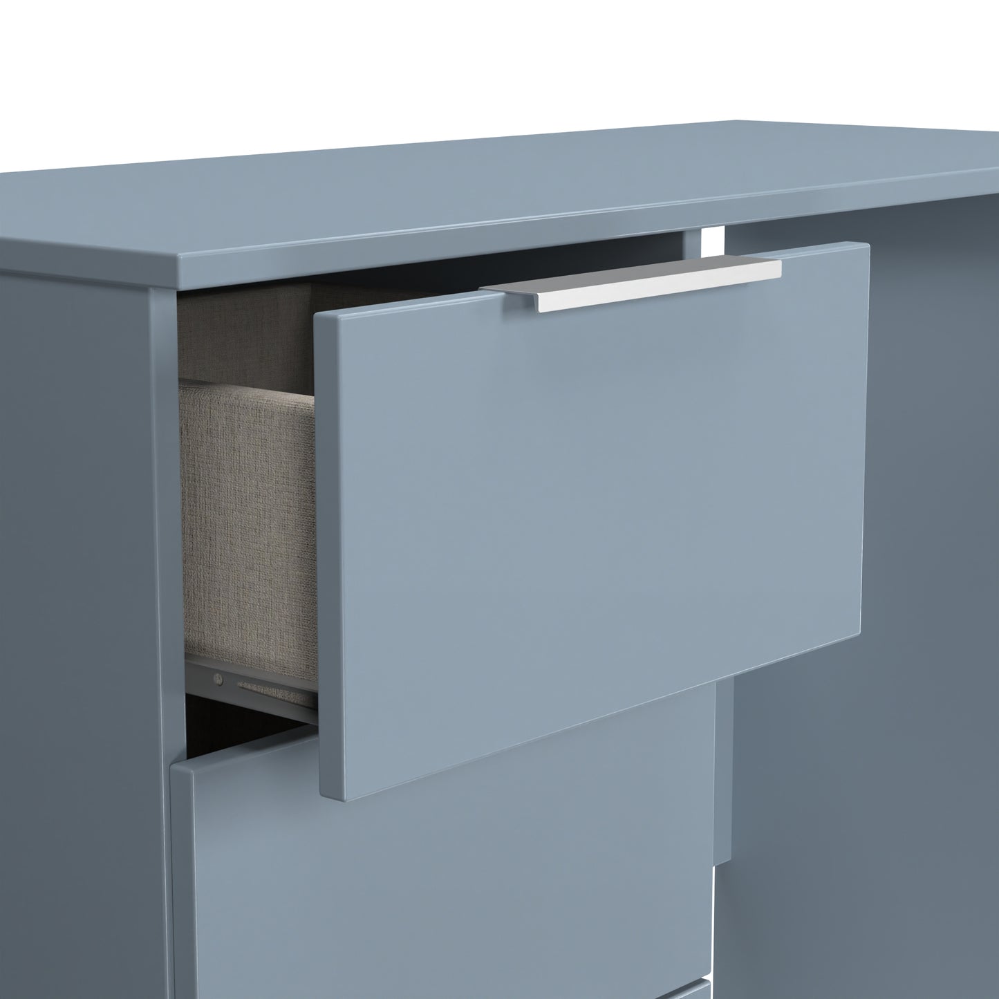 Plymouth Desk Light Blue 3 Drawers 90cm