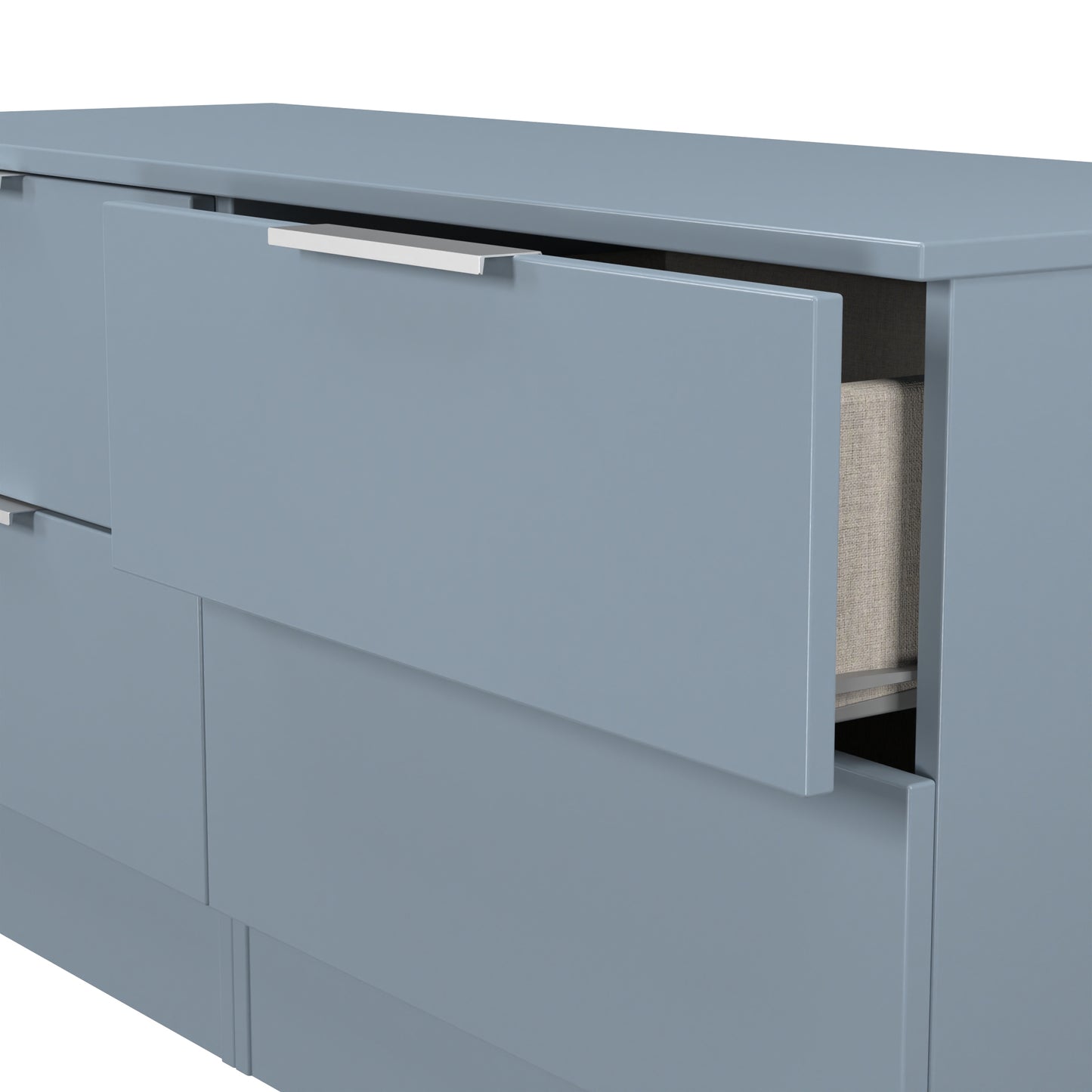 Plymouth Large Chest of Drawers Light Blue 4 Drawers 110cm