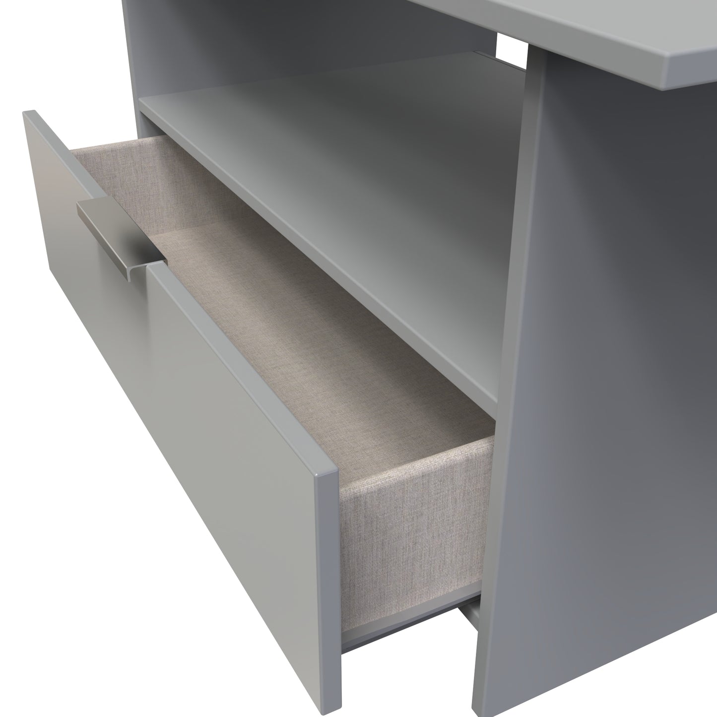 Plymouth Coffee Table Grey 1 Shelf 1 Drawer 93cm