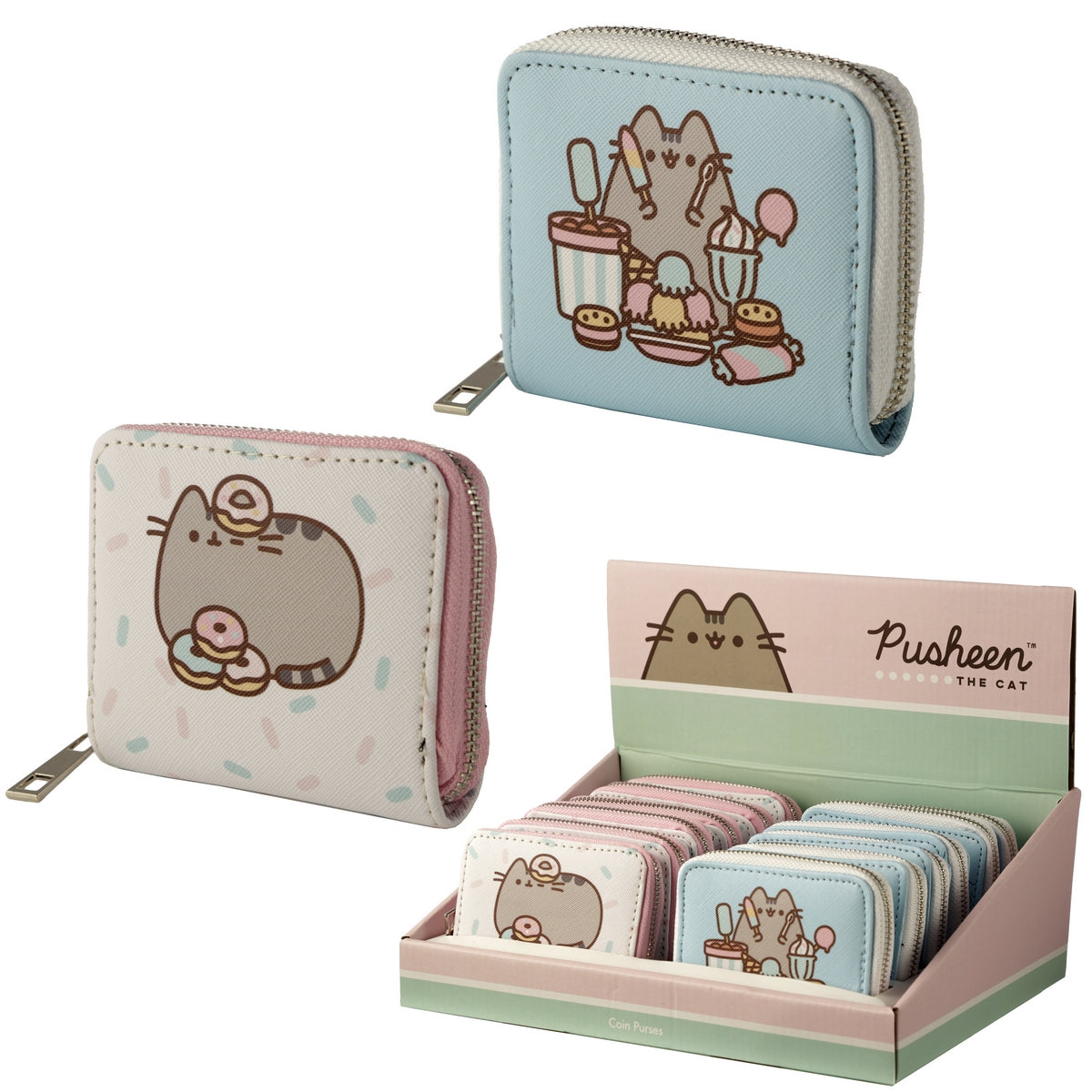 Pusheen The Cat Foodie Small Zip Around Wallet Purse - Assorted