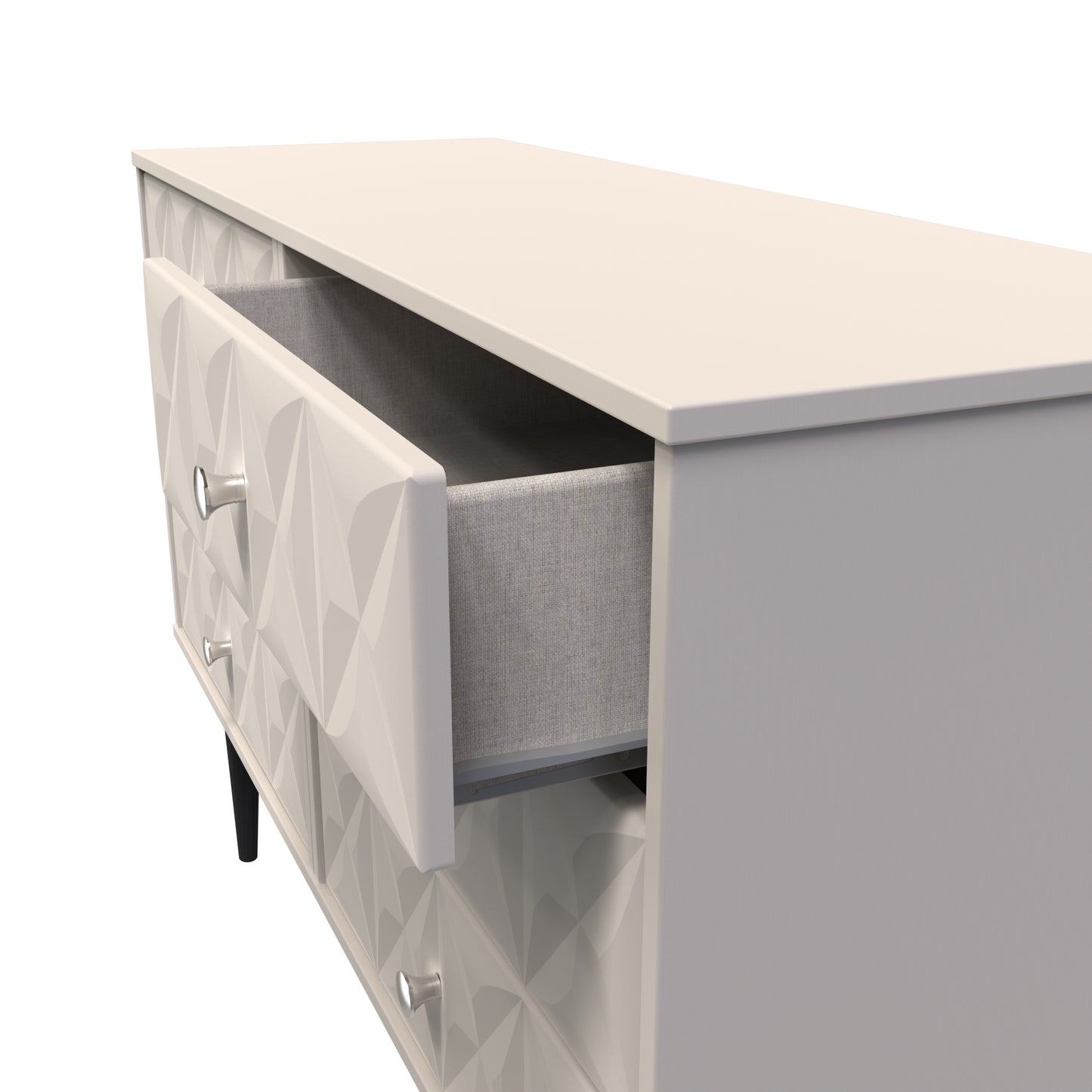 Pixel Large Chest of Drawers Off-white 6 Drawers 115cm