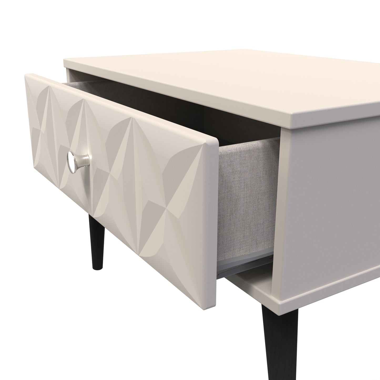 Pixel Side Table Off-white 1 Drawer 58cm