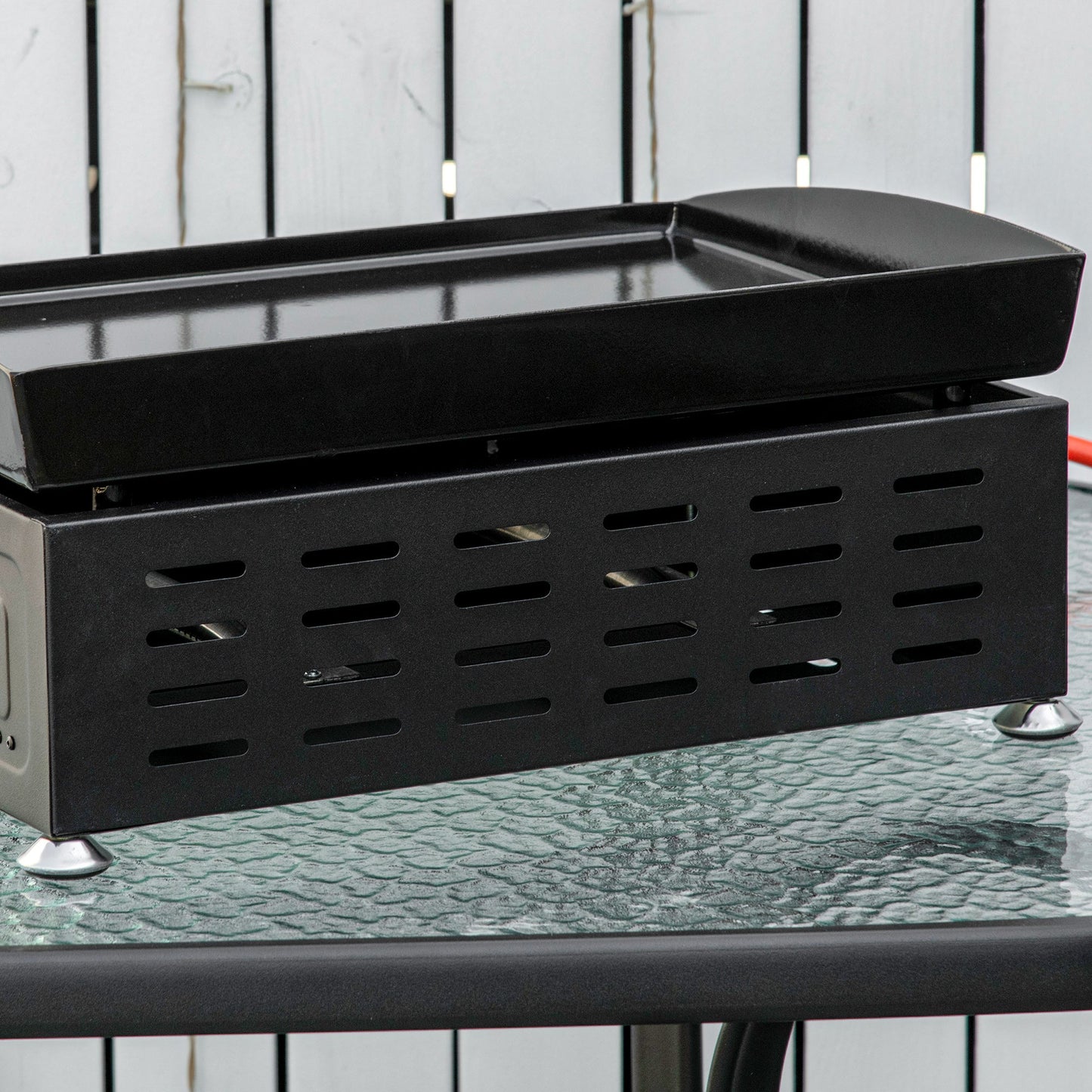 Gas Plancha Grill with 2 Stainless Steel Burner