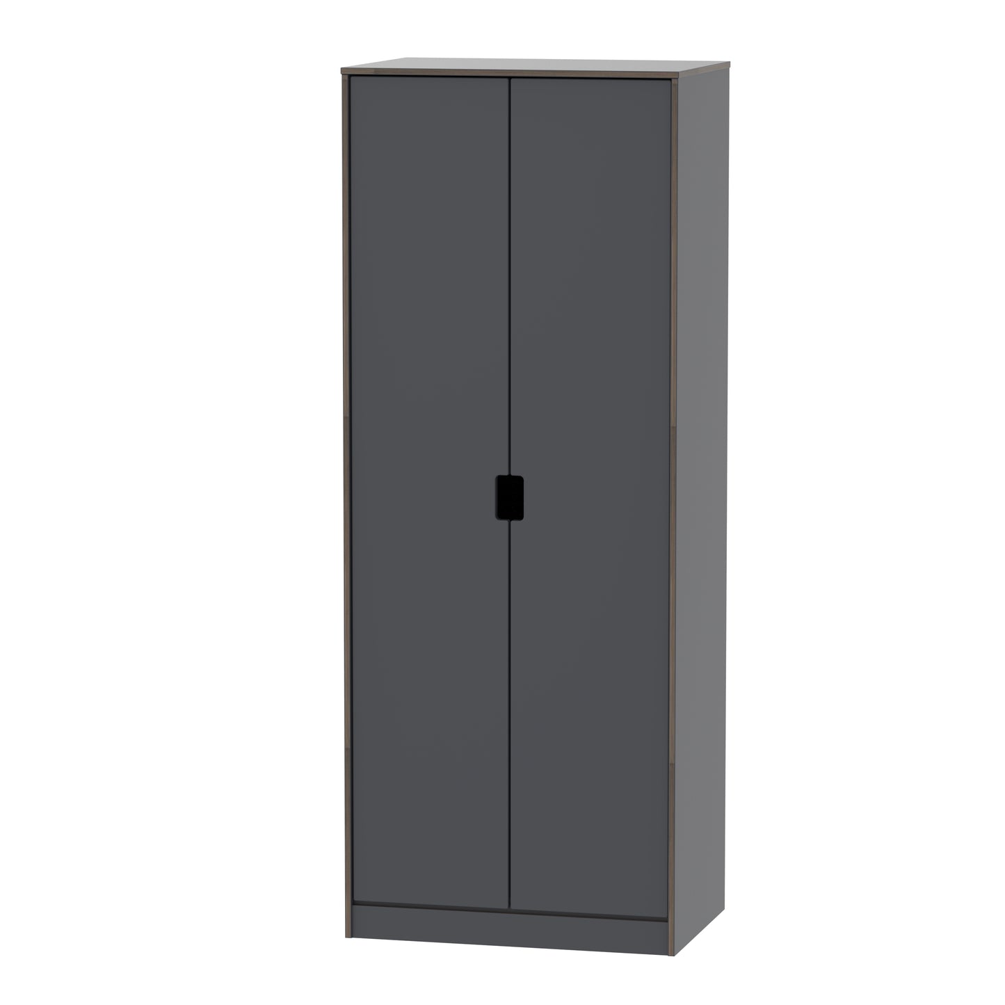 Shanghai B Tall Wardrobe Dark Grey 1 Shelf 77cm