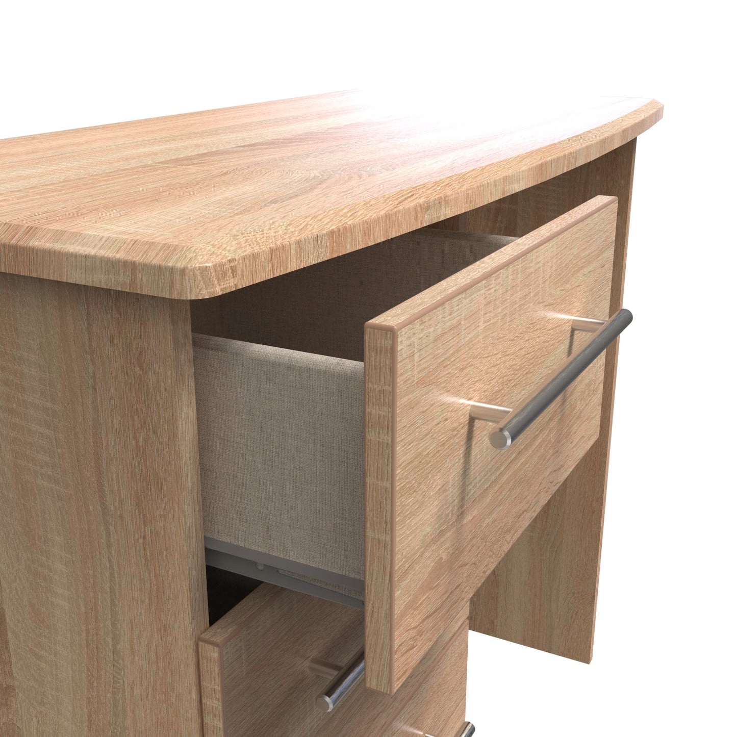 Sherwood Desk Light Oak 3 Drawers 93cm