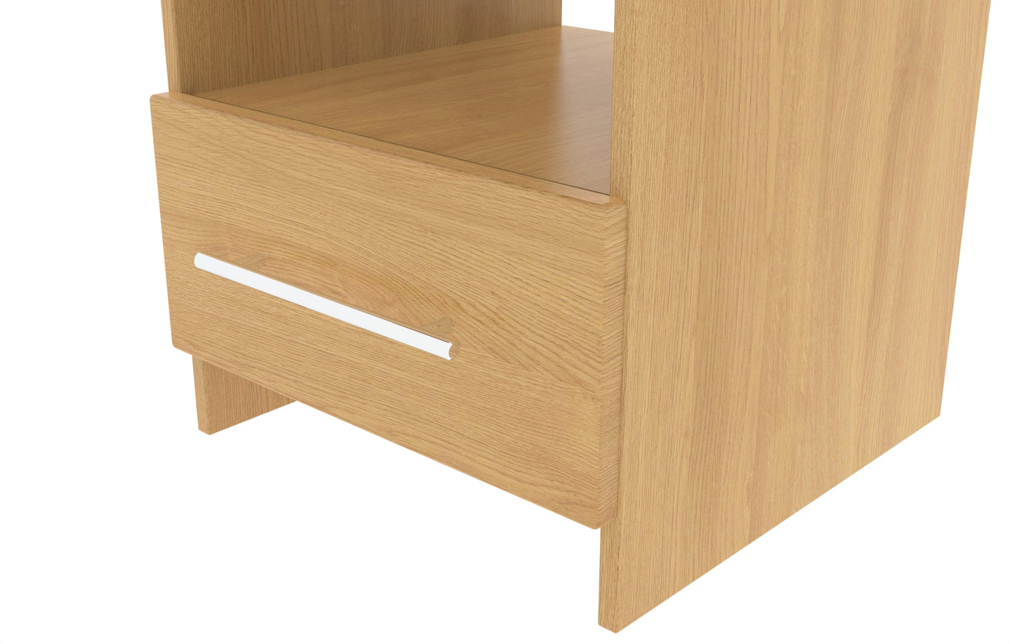 Sherwood Side Table Natural 1 Shelf 1 Drawer 44cm