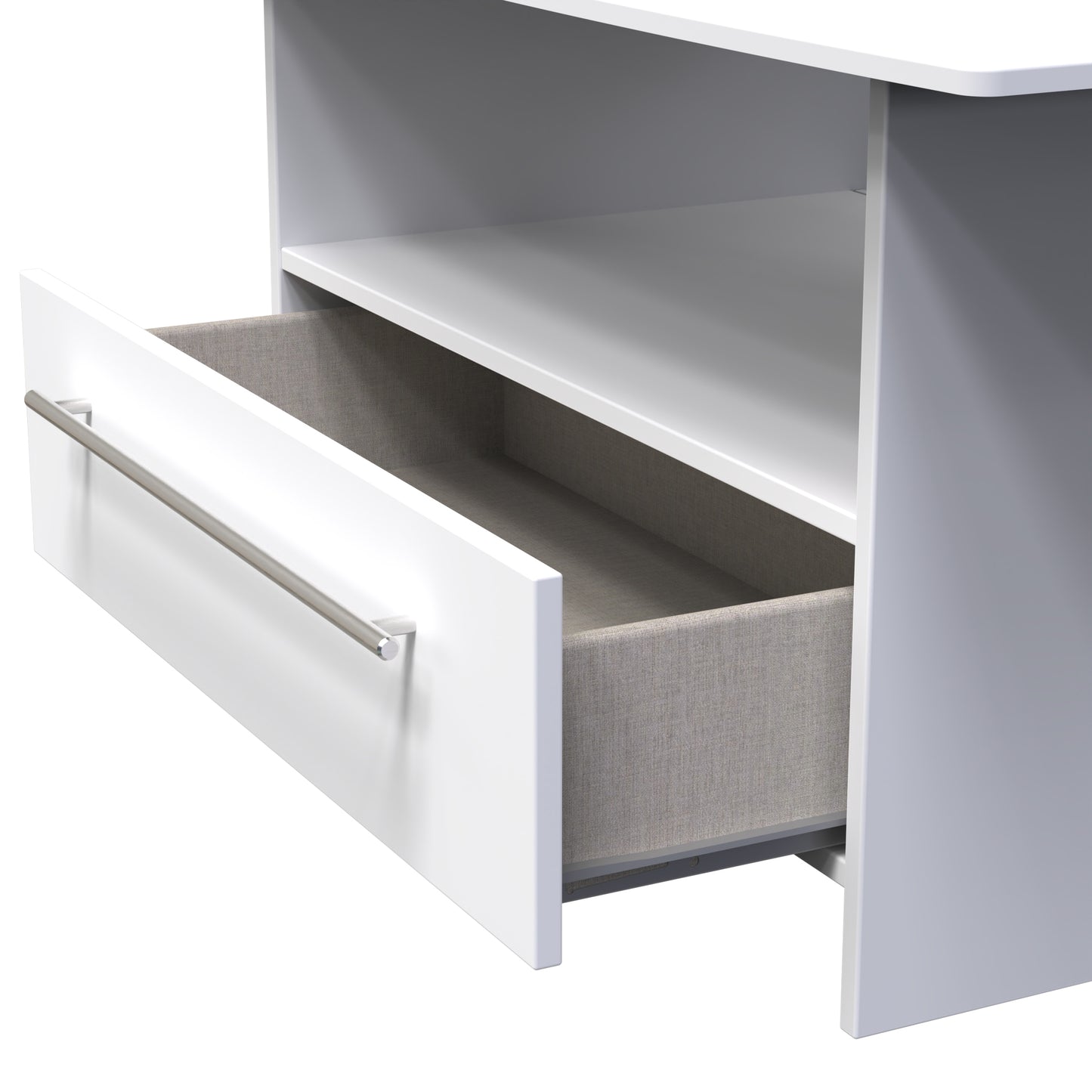 Sherwood Coffee Table White 1 Shelf 1 Drawer 93cm