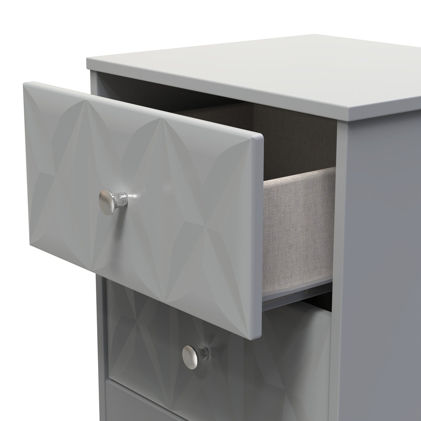 San Jose Bedside Table Grey 2 Drawers 45cm