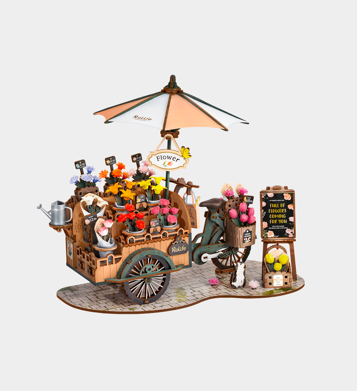 Blossom Cart 3D Wooden Puzzle