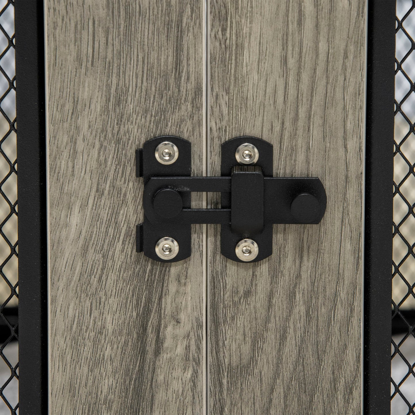 Pawhut Two-In-One Dog Cage & Side Table With Two Doors Cushion For Large Dogs