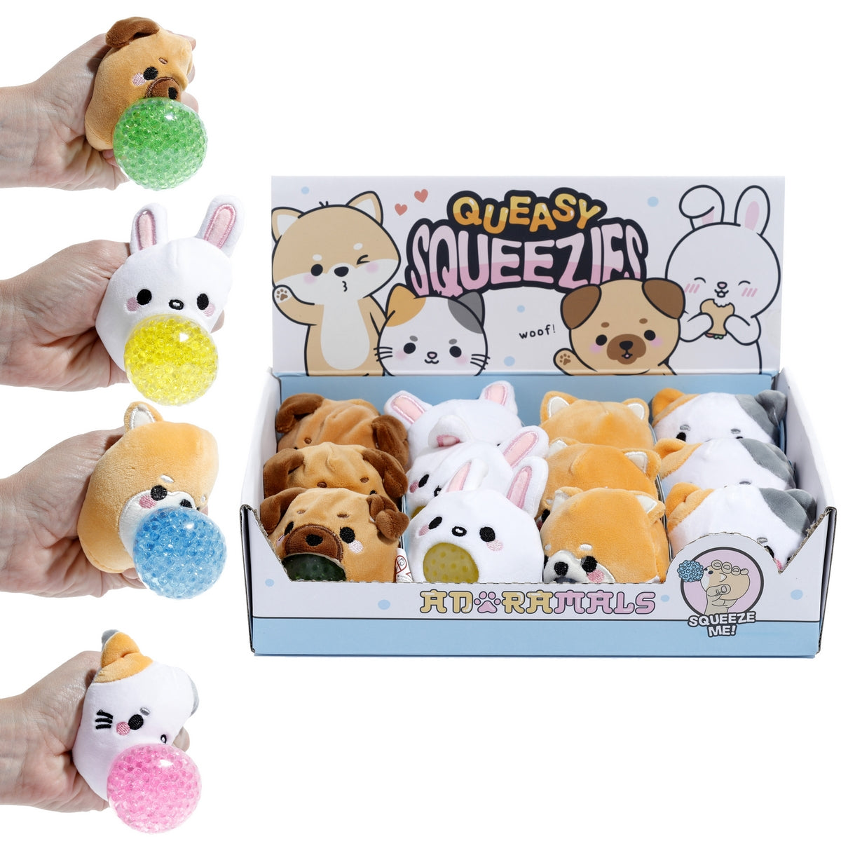 Adoramals Queasy Squeezies Pets Plush Toy - Assorted