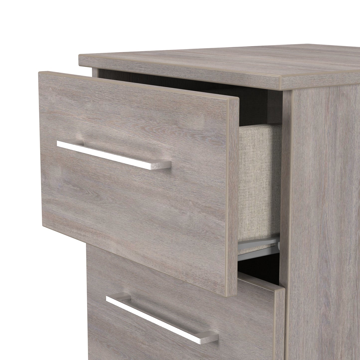 Worcester Bedside Table Light Grey 2 Drawers 37cm