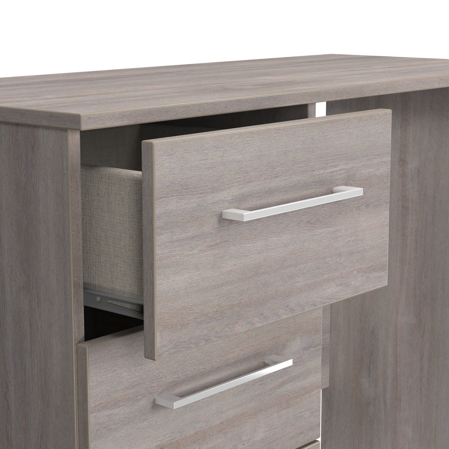Worcester Desk Light Grey 3 Drawers 90cm