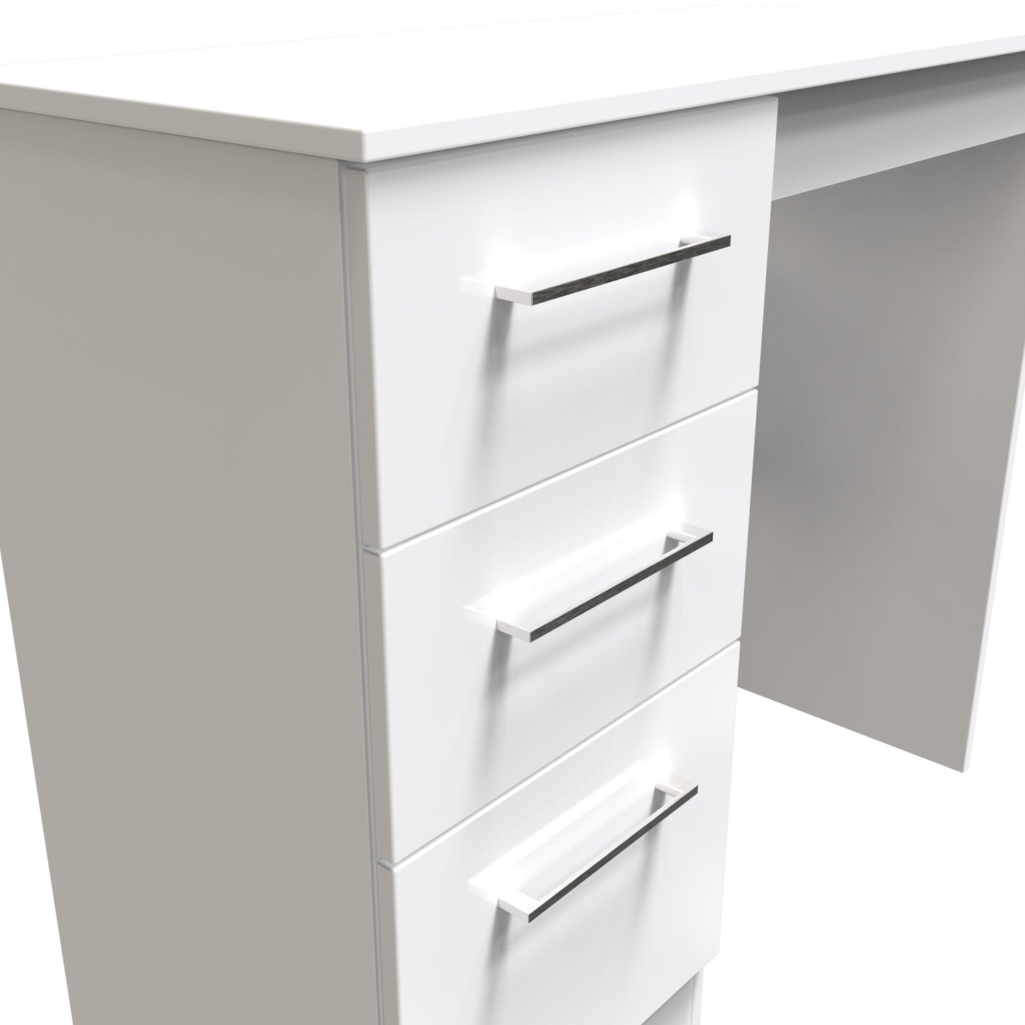 Worcester Desk White 3 Drawers 90cm