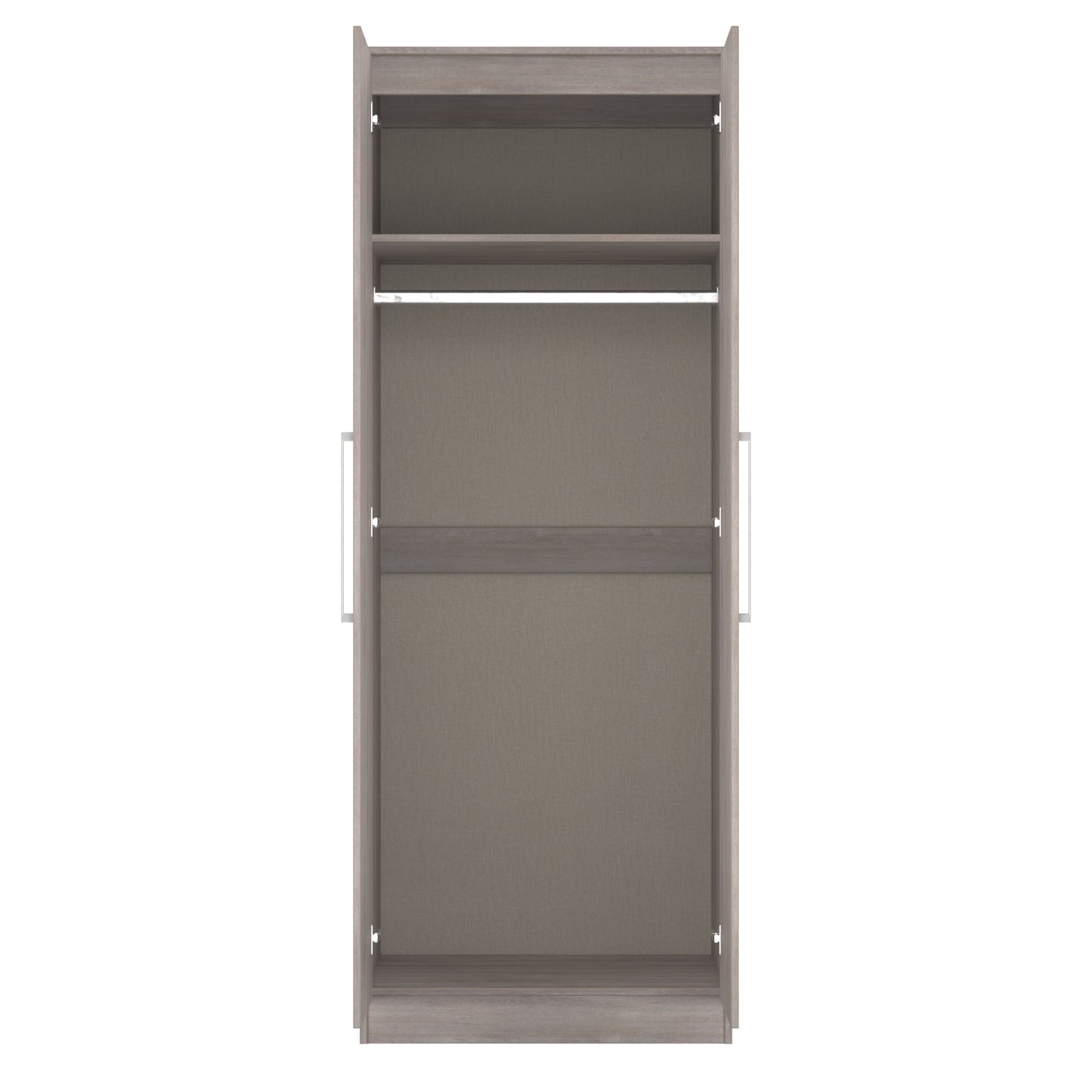 Worcester Tall Wardrobe Light Grey 2 Doors 1 Shelf 74cm