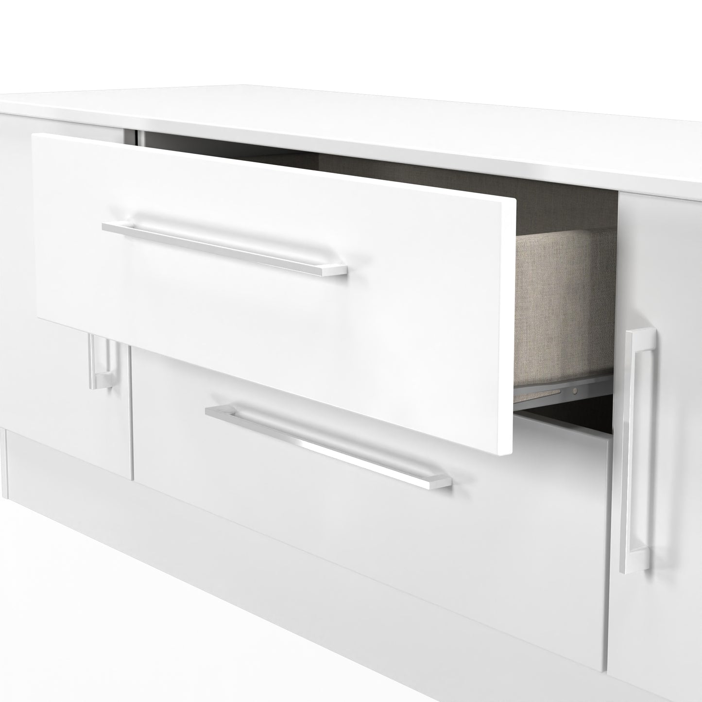 Worcester TV Unit White 2 Drawers 2 Doors 144cm