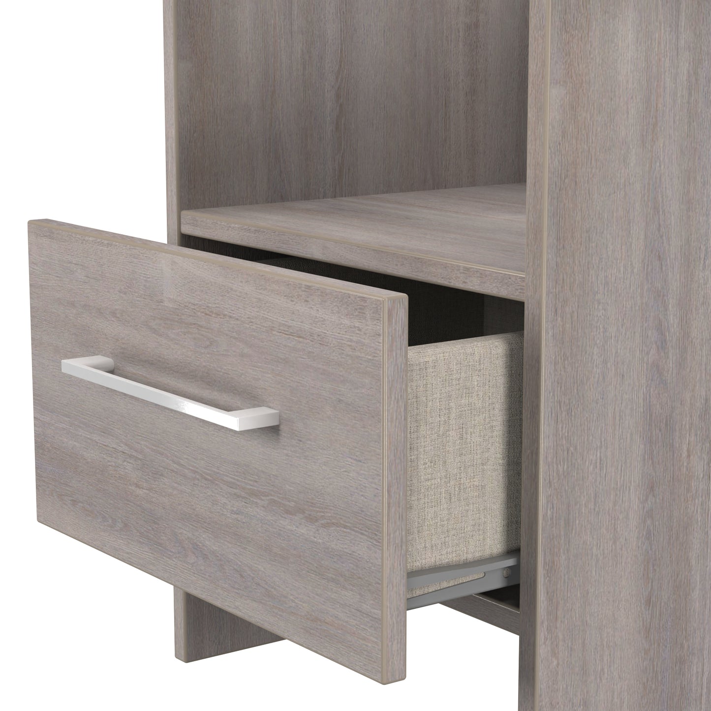 Worcester Side Table Light Grey 1 Shelf 1 Drawer 44cm