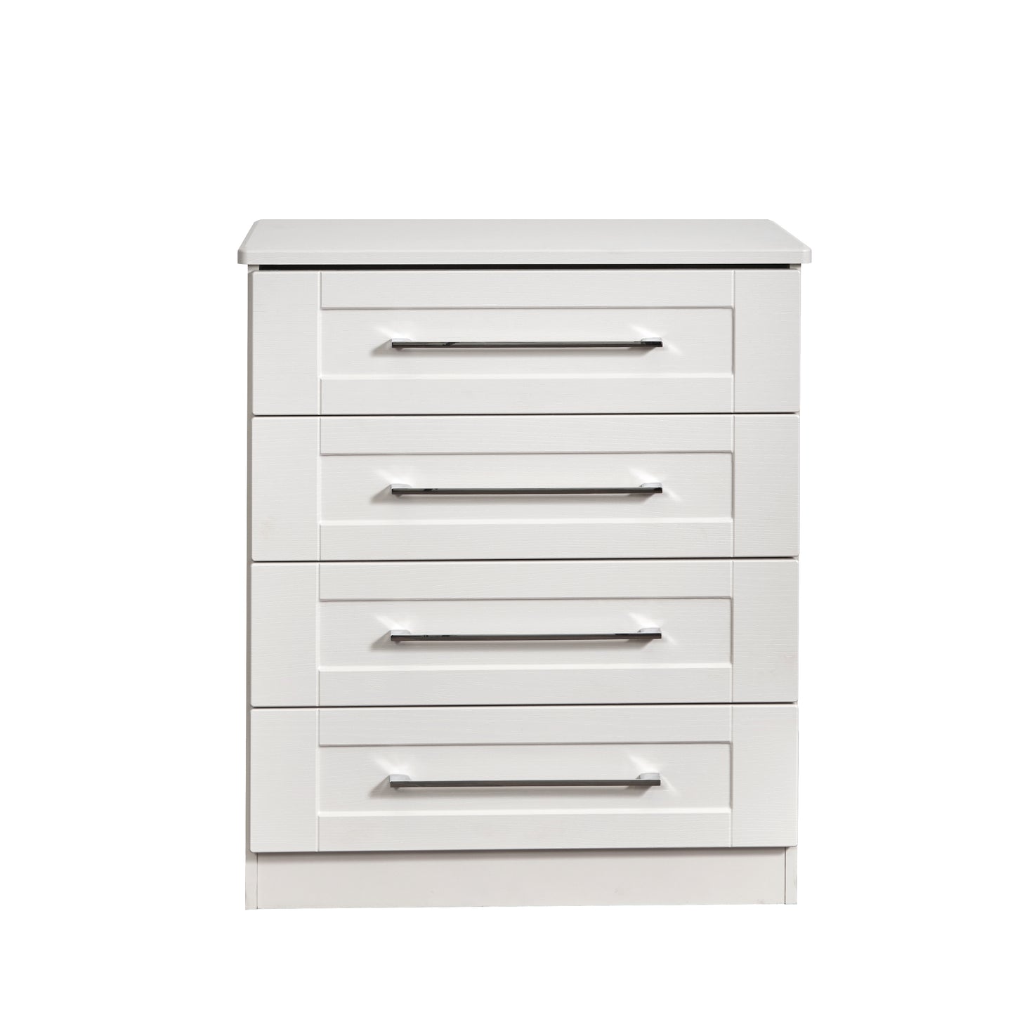 York Chest of Drawers White 4 Drawers 74cm