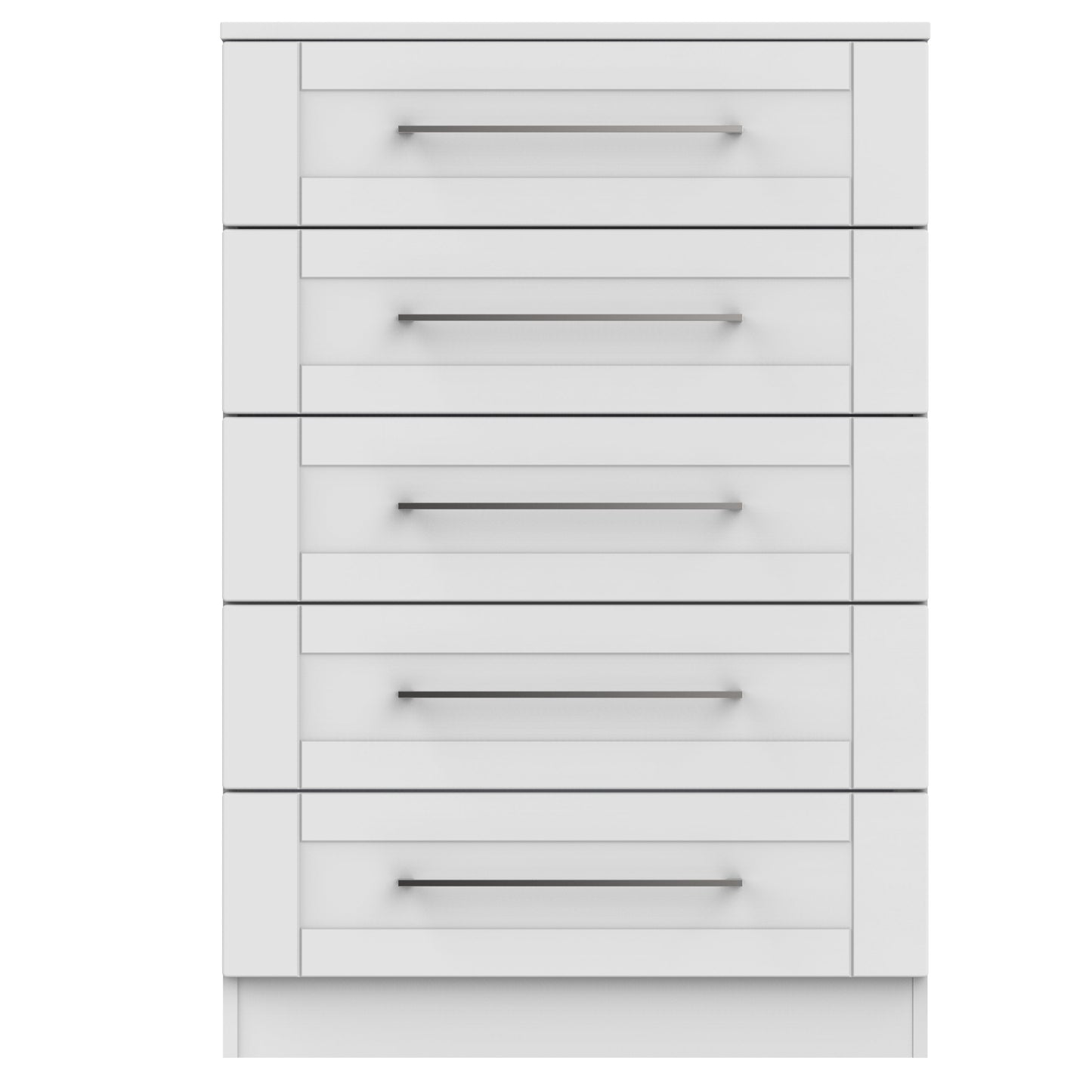 York Tall Chest of Drawers Grey 5 Drawers 74cm