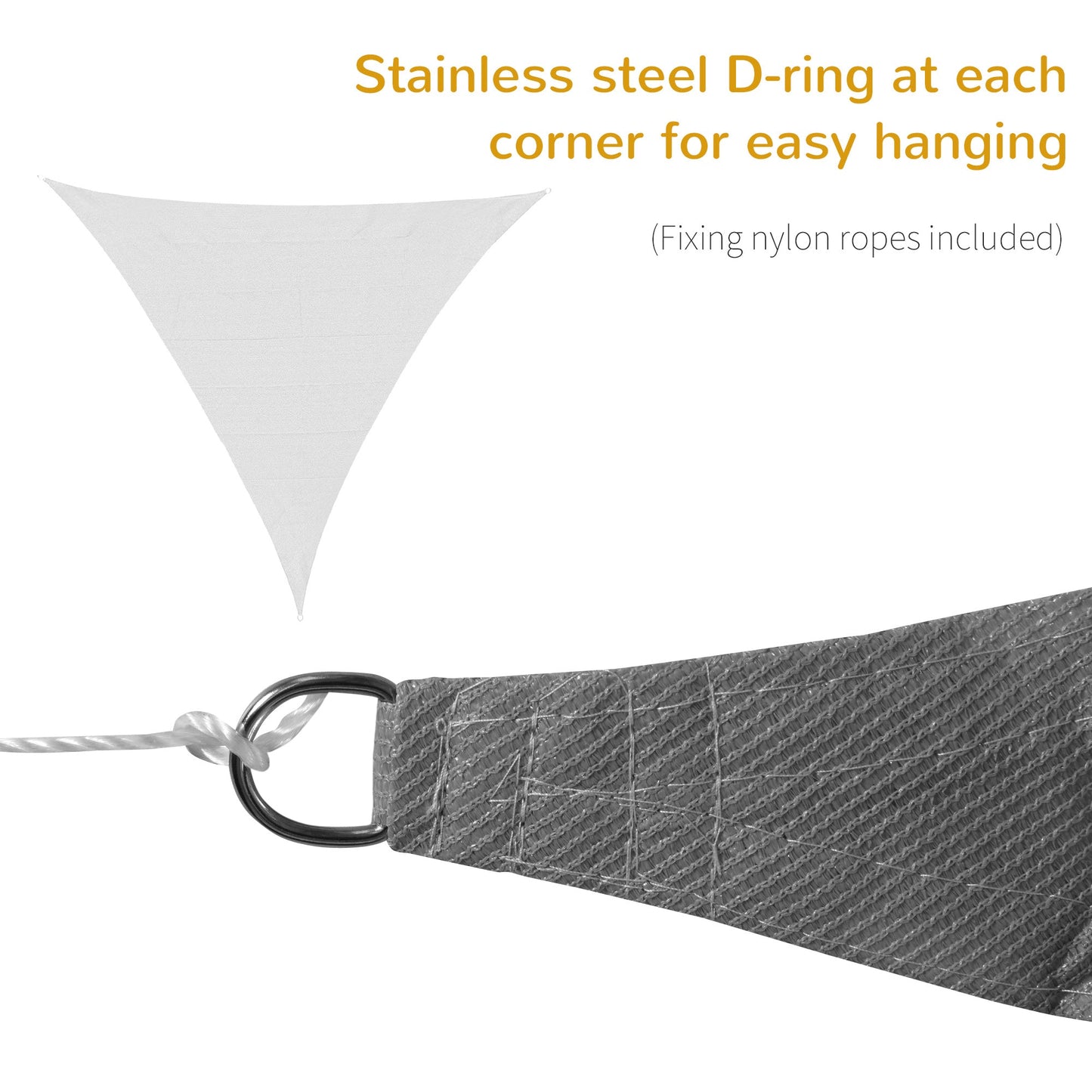 Triangle Sun Shade Sail 5m x 5m x 5m UV Block Canopy Shelter